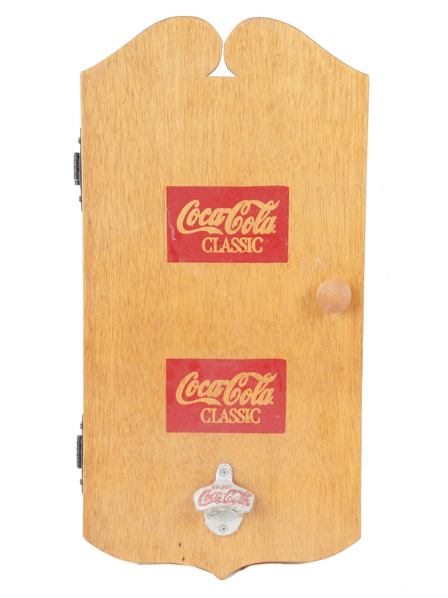 VINTAGE HANDMADE COCA COLA WOODEN WALL CABINET PIC-4